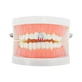 thumbnail image 2 of Unique Bargains 1 Pc Fake Grills Hip Hop Single Teeth Grillz Silver Tone Red, 2 of 6