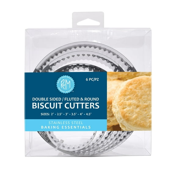 R&M International Biscuit Cutters Double Sided Fluted and Round