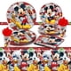 thumbnail image 2 of Fiesta temática de Mickey Mouse, fiesta de cumpleaños infantil, plato y vaso de papel decorado con dibujos animados, toalla de papel, mantel, vajilla desechable, 2 of 4