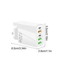 thumbnail image 2 of Klonfd QC3.0+PD20W Fast Charger With 3 USB Ports And Type C Functional Adapter For Smartphone Charging, 2 of 5