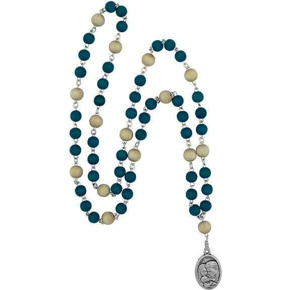 Catholic St. Joseph Chaplet with Wood Beads