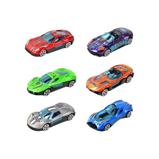 Vogacara 6 unids/set selección de juguetes para niños coche de carreras modelo 164 juguetes de aleación para niños juguetes para niños Kits de construcción modelo cuatro