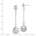 thumbnail image 2 of Sterling Silver 14mm Ball Earrings QE3996, 2 of 2