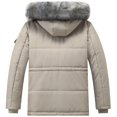 thumbnail image 6 of GGleaf Men's Winter Coat Warm Hooded Puffer Jacket Thicken Parka with Detachable Hood Faux-Fur Trim Khaki XXL, 6 of 7