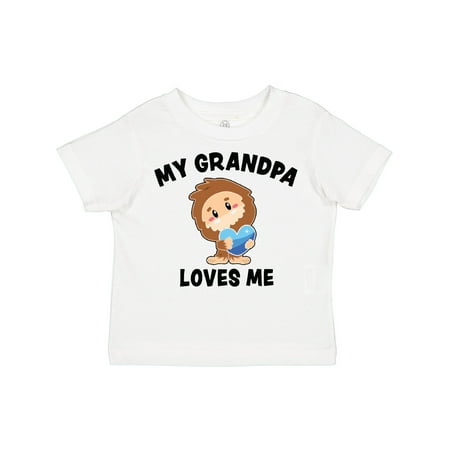 

Inktastic Cute Bigfoot My Grandpa Loves Me Boys Toddler T-Shirt