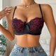 thumbnail image 2 of Gibobby Brasier deportivo mujer Ropa interior francesa sin anillo de para mujer, sujetador en forma de U con espalda abierta grande y espalda abierta(Negro,85B), 2 of 5