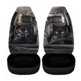 thumbnail image 4 of HUISEFOR Black Cat Car Seat Cover Breathable Soft Car Seat Covers Protector Elastic Polyester Removable Automotive Accessories Universal Fit for Most Sedan SUV, 4 of 7