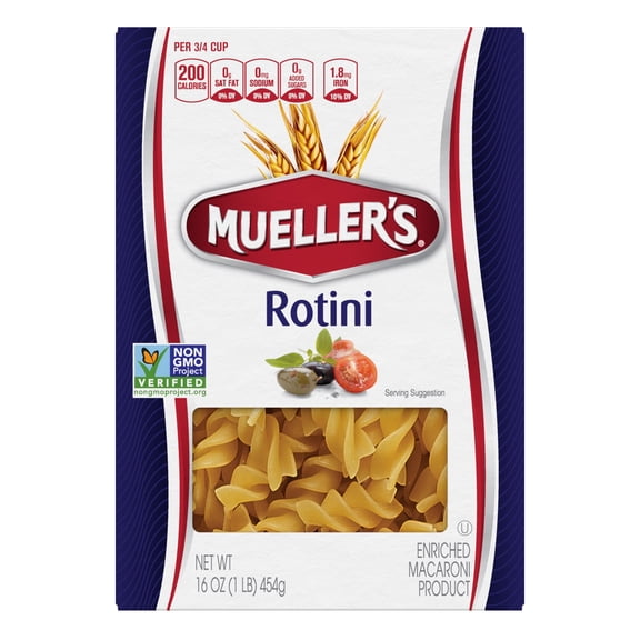 Mueller’s Rotini Pasta 16 oz Each – Classic Spiral Pasta for Perfect Sauce Absorption – The twisted shape of rotini holds sauces, seasonings, and dressings effortlessly, making it ideal for