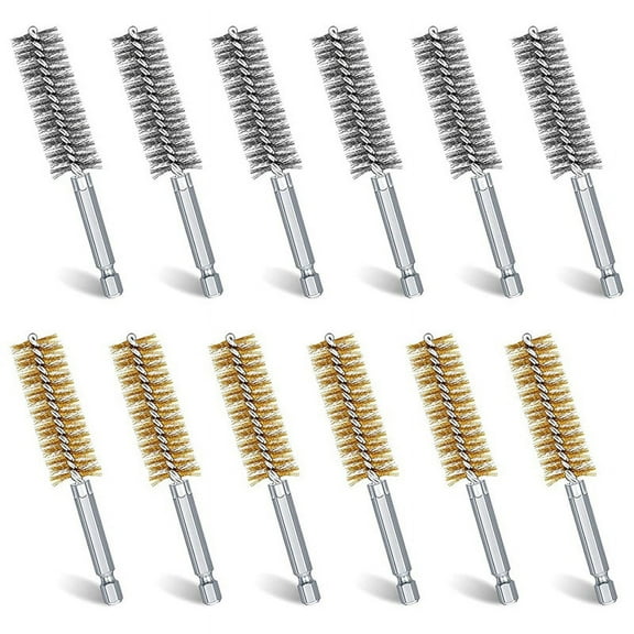 Hole Brush Cleaning Brush Set Steel Wire Hole Brush Set Stainless Steel Cleaning Brush for Electric Impact Drill