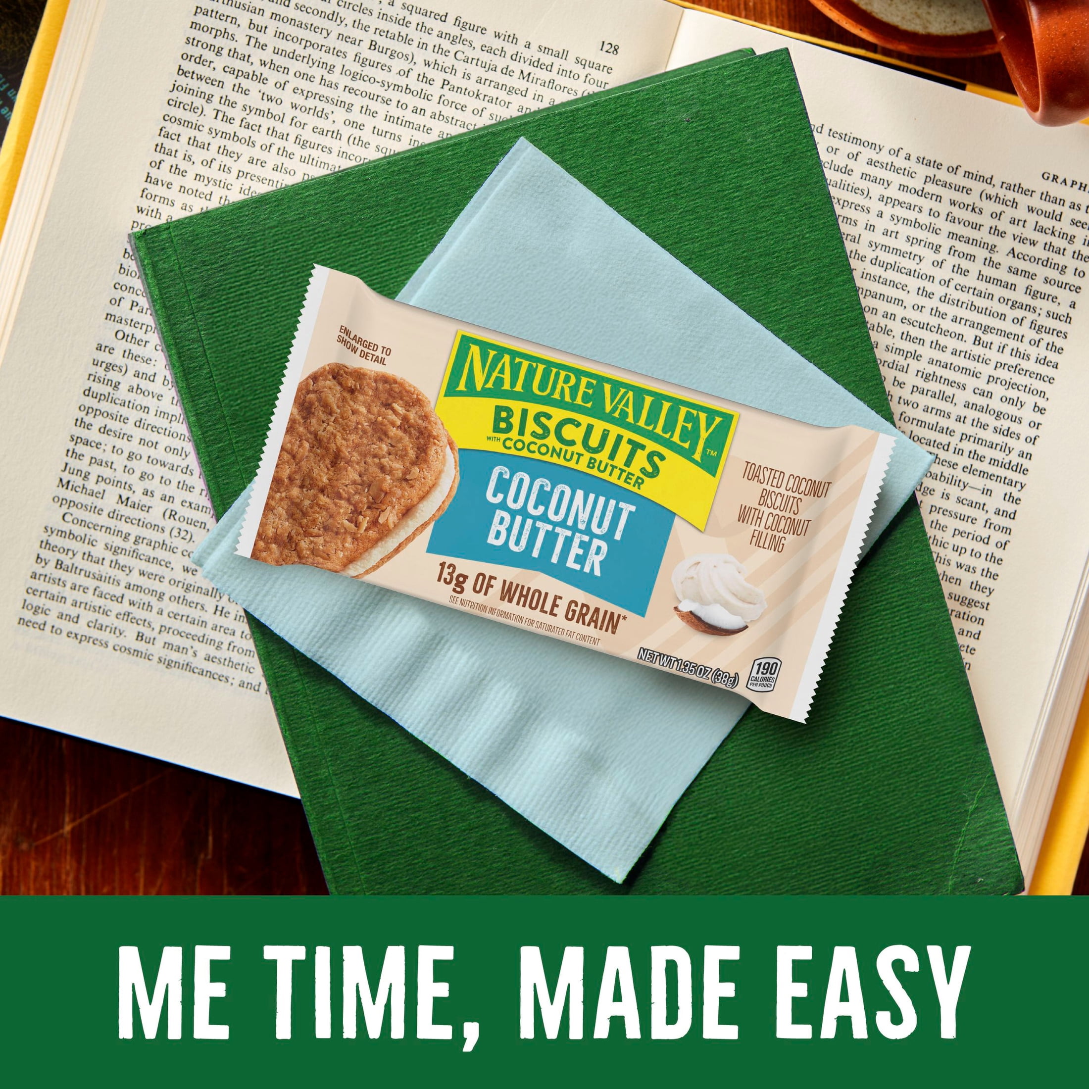 (3 pack) Nature Valley Biscuit Sandwiches, Coconut Butter, Snack Bars, 10 Bars, 13.5 oz