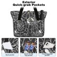 thumbnail image 2 of Tote Bag for Women - Black Halloween Spider Webs Shoulder Bag - Large Utility Work Duffle Bag with Zipper Handbag for Travel, Work, Sprots, 2 of 5