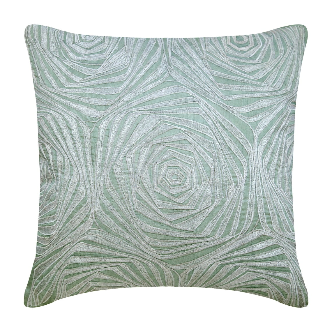 Light Blue Shams, Zardozi Rose Pattern French Toile Pillow Shams, 24x24