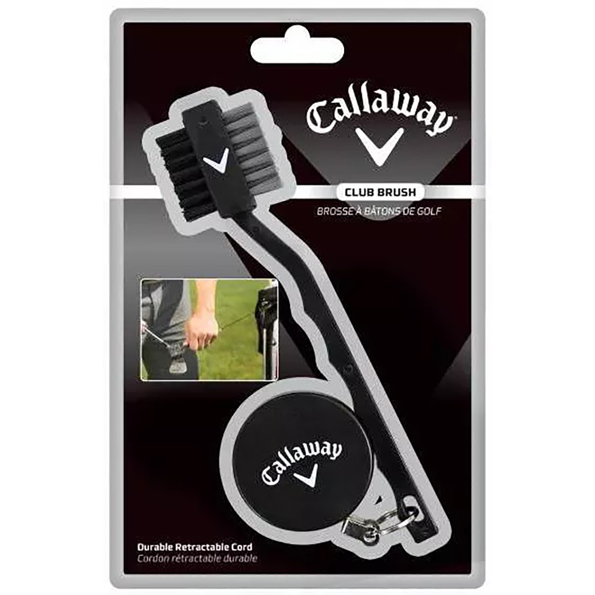Callaway Golf Club Brush, with Spring-Loaded Retractable Cord - image 3 of 3