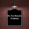 thumbnail image 2 of Do Not Disturb Sculpting BLACK Aluminum Composite Sign 8.5''x10'', 2 of 9