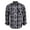 01 Purple Black, variant on Men's Western Cowboy Long Sleeve Pearl Snap Casual Plaid Work Shirts (Black Blue #19 L)