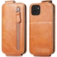 thumbnail image 3 of Zipper Wallet Case for Samsung Galaxy A03S with Card Holder Slot, PU Leather Adjustable Kickstand Flip Handbag Phone Cover for Samsung Galaxy A03S SDLL Orange, 3 of 14