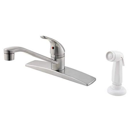 Pfister Pfirst Series 1-Handle Kitchen Faucet with Side Spray, Polished Chrome