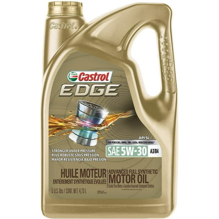 Castrol 03037 EDGE 5W-30 A3/B4 Advanced Full Synthetic Motor Oil, 5 quart, 3 Pack
