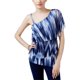 thumbnail image 1 of INC Blusa de punto con un solo hombro para mujer, azul, grande, 1 of 1
