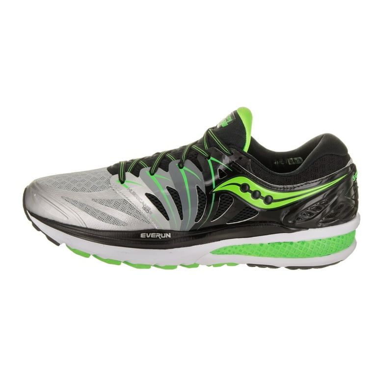 Saucony Men s Hurricane Iso 2 Black Silver Slime Ankle High