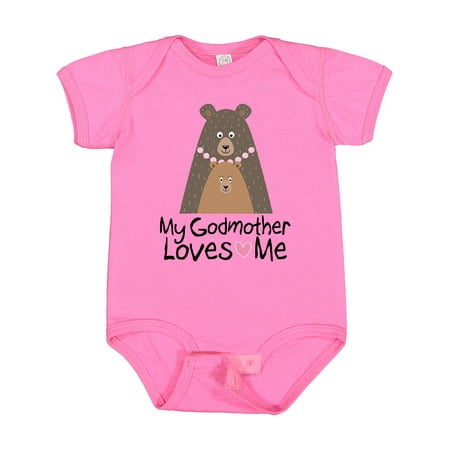 

Inktastic My Godmother Loves Me Godchild Bear Gift Baby Boy or Baby Girl Bodysuit