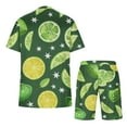 thumbnail image 5 of SnZhen Short Suits for Men Men Casual Round Neck Printing Short Sleeve Blouse And Shorts Pants Suit, 5 of 5
