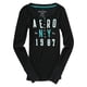 thumbnail image 1 of Aeropostale Mujeres Ny Thermal Henley Shirt, Negro, Grande Aeropostale henley, 1 of 2