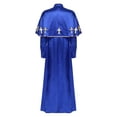 thumbnail image 2 of YiZYiF Clergy Robe for Women Long Sleeve Loose Clergy Maxi Dress Minister Pulpit Liturgical Vestment Blue XL, 2 of 7