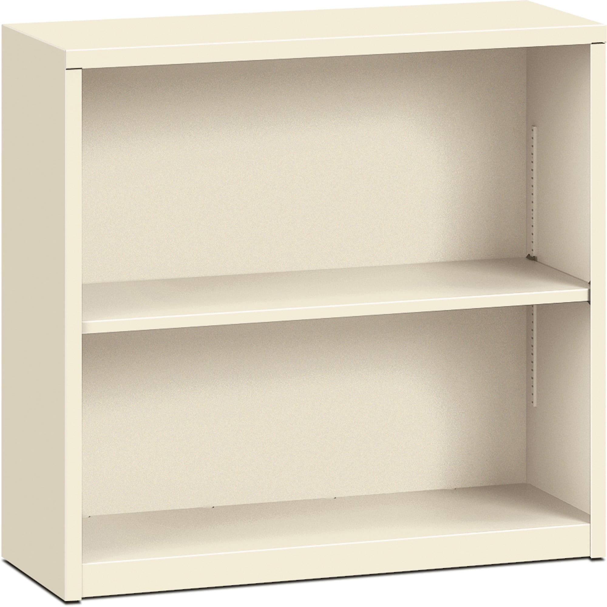HON Metal Bookcase, TwoShelf, 341/2w x 125/8d x 29h, Putty Walmart