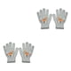 thumbnail image 3 of Guantes para niños Qarigey cubiertas de dedos Gris, 3 of 6