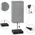 thumbnail image 5 of Set of 2 Square Table Lamps with Dual USB Charging Ports for Bedroom Office, 5 of 8