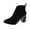 Black, variant on asdoklhq Womens Slip On Shoes Wide Width,Women's Suede Thick Heel Ankle Boots With Zipper Side And Leather Stitching