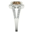 thumbnail image 3 of Clara Pucci 14K White Gold 2.6ct Champagne Solitaire with Accents Ring, 3 of 7