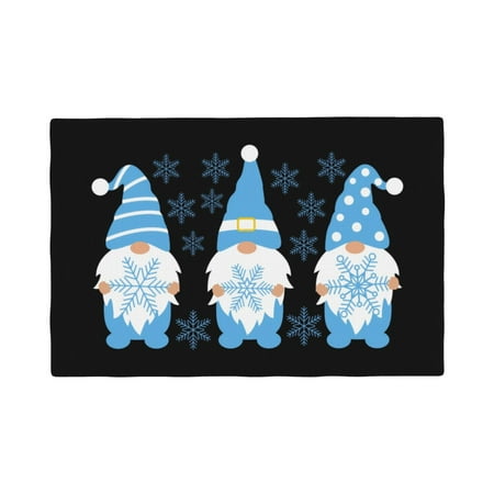 

Table Placemats Set of 4 - Christmas Gnome Snowflake 12x18 In Faux Linen Double Heat Resistant Place Mats Cloth Indoor/Outdoor Placemats Washable Table Mats for Dining Kitchen Party