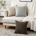 thumbnail image 6 of Dtwnek Set of 1 Square Throw Pillow Covers 18 x 18inch Decorative Chenille Cushion Case for Couch Sofa Bed Living Room, Light Pink, 6 of 7