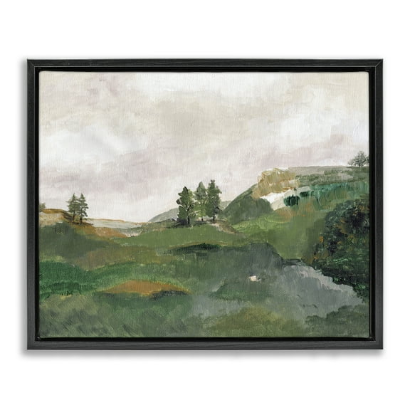 Stupell Industries View From Grandma's Window Landscape & Nature Painting Black Floater Framed Canvas Art Print Wall Art, 21 x 17