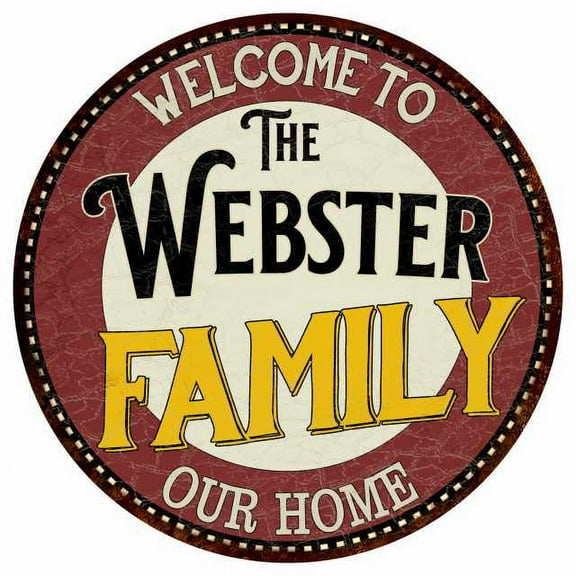 The Webster Family 14" Round Metal Sign Kitchen Game Room Decor 100140038419