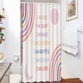 thumbnail image 4 of Rainbow Shower Curtain for Kids, Inspirational Quotes Shower Curtain Set for Bathroom, Abstract Boho Positive Girls Fabric Shower Curtain Restroom Bathtub Decor Accessories with Hooks 36X 72 inch, 4 of 6