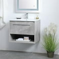 thumbnail image 2 of 24 inch Single Bathroom Floating Vanity in Concrete Grey, 2 of 14