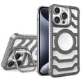 thumbnail image 1 of Funda de fibra de carbono con marco abierto para iPhone, con flujo de aire mejorado y imán. Geupday - Funda de fibra de carbono para iPhone 12, 13, 14, 15, 57 Plus, Pro Max, sin marco, magnética,, 1 of 7