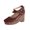 Wine, variant on OAVQHLG3B Women's Cute Casual Buckle High Heeled Thick Heeled Shallow Platform Shoes