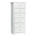 thumbnail image 2 of YYAo Bathroom Storage Cabinet, Toilet Storage Cabinet, 6 Drawers Chest Dresser Clothes Storage Bedroom Furniture Cabinet-White, 2 of 8