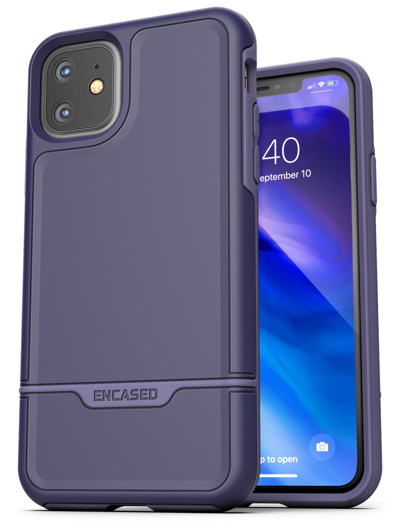 Encased Heavy Duty Apple iPhone 11 Protective Case Purple (2019 Rebel