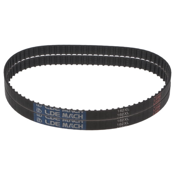 2 Packs 162XL 037 Timing Belt 81 Teeth Rubber Geared Cogged Belt, 0.37" Width, 0.20" Pitch
