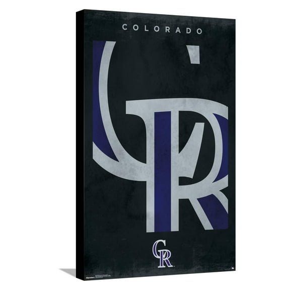 MLB Colorado Rockies - Logo 25 Canvas Wall Poster, 14.725" x 22.375"