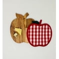 thumbnail image 2 of Drew DeRose Designs apple shape serve board with potholder set 10”x9” & 8.5”x8.5”, 2 of 7