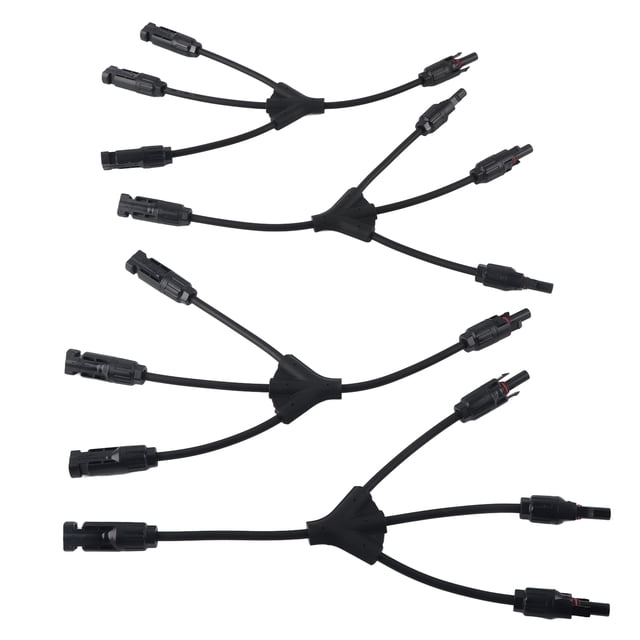 Jadeshay Conectores solares fotovoltaicos 2 Juegos Y Conector de Rama IP68 Impermeable Panel Solar Conector de Cable 1 a 3 Conector de Rama Paralelo