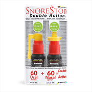 Snore Stop Double Action Throat   Nasal Spray, Snore Relief Solution OTC 30 Sprays
