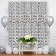 thumbnail image 2 of Efavormart 10 Pack | Metallic Silver Double Row Mylar Foil Balloon Backdrop, Square Diamond Design Balloon Wall - 43"X11", 2 of 5