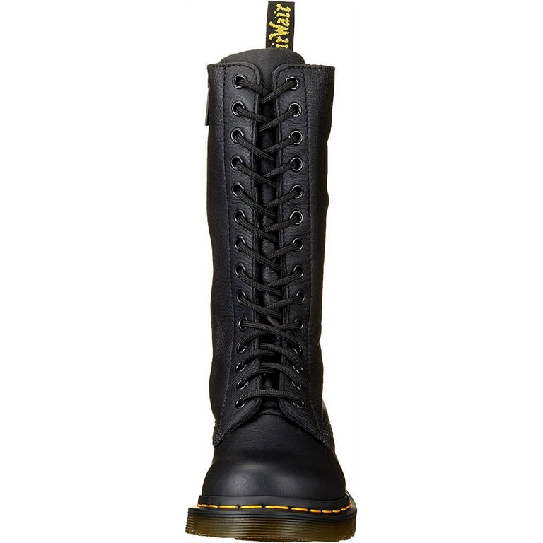 1B99 Virginia Leather Mid Calf Boots in Black